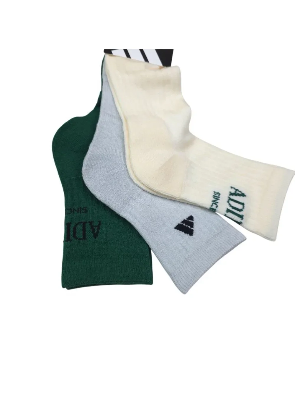Adidas Men ClimaCool High Quarter Socks 3-Pack Cushioned Arch Compression  Green